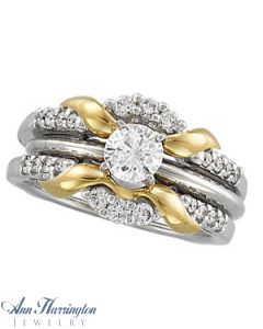 14k 2-Tone Gold 1/3 ct tw Diamond Ring Guard, F4869