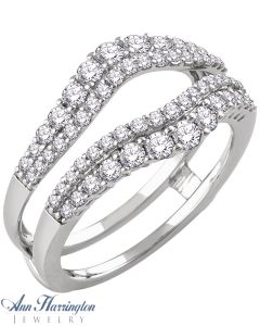 14k White, Yellow or Rose Gold 1 ct tw Diamond Antique Style Ring Guard, F51991