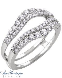 14k White, Yellow or Rose Gold 1 ct tw Lab Grown Diamond Antique Style Ring Guard