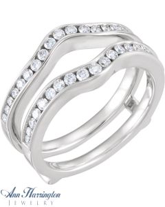 14k White, Yellow or Rose Gold 1/2 ct tw Diamond Ring Guard, F52103