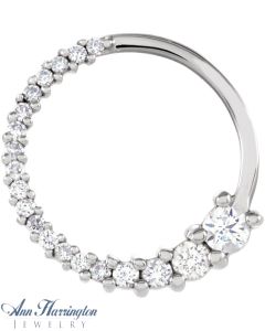 14k White or Yellow Gold 1/5 or 1/2 ct tw Journey Diamond Pendant Necklace