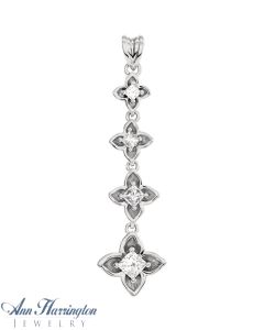 14k White or Yellow Gold 1/2 ct tw Journey Diamond Pendant