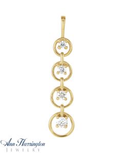 14k Yellow Gold 1/4 ct tw Journey Diamond Pendant