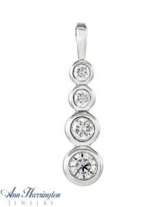 14k White or Yellow Gold 1/2 ct tw Journey Diamond Pendant