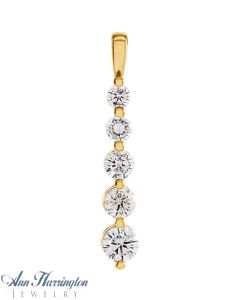 14k Yellow Gold 1 ct tw Journey Diamond Pendant