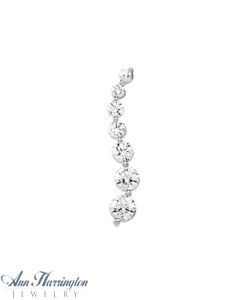 14k White or Yellow Gold 1/2 or 1 ct tw Journey Diamond Pendant