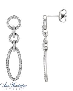 14k White Gold 5/8 ct tw Diamond Earrings