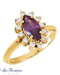 14k Yellow or White Gold 6x3, 7x4, 8x4, 9x4.5, 10x5 12x6 14x7 &16x8 mm Marquise Ring Setting