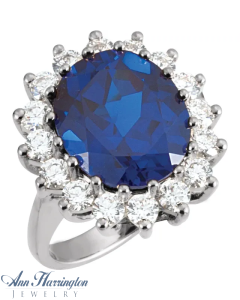 14k White or Yellow Gold 7x5, 8x6, 9x7, 10x8, 12x10, 14x12 and 16x12 Oval Ring Setting