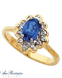 14k Yellow or White Gold 7x5 mm Oval Ring Setting, G0254