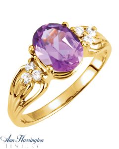 14k Yellow or White Gold 9x7 mm Oval Ring Setting