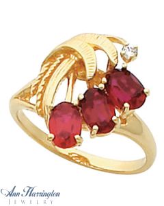 14k Yellow Gold 6x4 mm Oval Ring Setting, G038