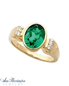 14k Yellow or White Gold 6x4, 7x5, 8x6 and 9x7 mm Oval Ring Setting