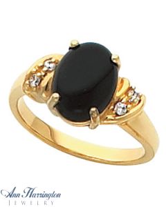 14k Yellow or White Gold 10x8 mm Oval Ring Setting, G0412