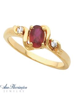 14k Yellow or White Gold 6x4 mm Oval Ring Setting, G0428