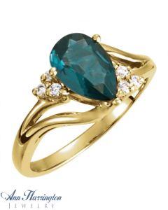14k Yellow or White Gold 9x6 mm Pear Shape Ring Setting