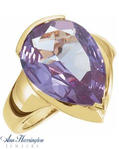 14k Yellow or White Gold 17x12 mm  Pear Shape Ring Setting, G0516