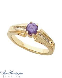 14k Yellow or White Gold 5, 6 and 7 mm Round Ring Setting