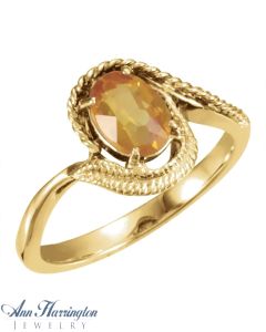 14k Yellow or White Gold 7x5 mm Oval Ring Setting