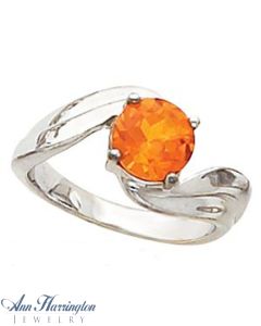 14k White or Yellow Gold 4, 5, 6 and 7 mm Round Bypass Ring Setting