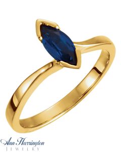 14k Yellow or White Gold 5x3 6x3, 7x3.5, 8x4, 9x4.5, 10x5 and 12x6  mm Marquise Ring Setting