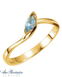 14k Yellow or White Gold 6x3 & 7x3.5 mm Marquise Ring Setting