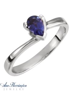 14k White or Yellow Gold 5x6, 6x4 and 9x6 mm  Pear Shape Ring Setting, G0728