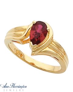 14k Yellow or White Gold 8x5 mm Pear Shape Ring Setting, G0764
