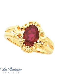 14k Yellow or White Gold Oval Ring Setting