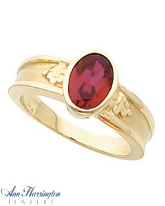 14k Yellow or White Gold Oval Ring Setting, G0818