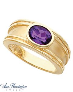 14k Yellow or White Gold Oval Ring Setting, G0827