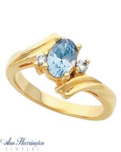 14k Yellow or White Gold 7x5 mm Oval Ring Setting, G0895