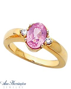 14k Yellow or White Gold 6x4, 7x5 & 8x6 mm Oval Ring Setting, G0897