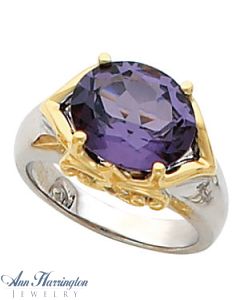 14k 2-Tone Gold 12x10 Oval Ring Setting, G0980