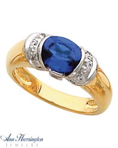 14k Yellow or White Gold 8x6 mm Oval Horizontal Ring Setting, G0987