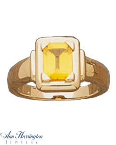 14k Yellow or White Gold Oval Ring Setting, G1025