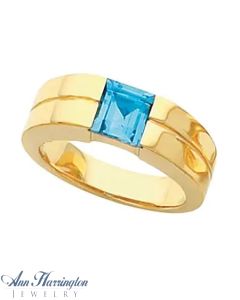 14k Yellow or White Gold 4x4, 5x5 and 6x6 mm Princess or Square Cut Channel Set Ring Setting