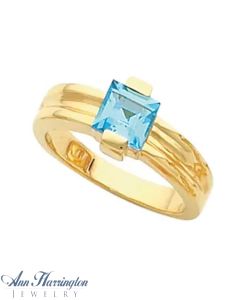 14k Yellow or White Gold 6x6 mm Princess or Square Cut Ring Setting