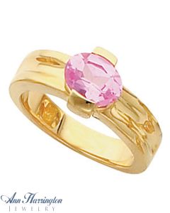 14k Yellow or White Gold 8x6 mm Oval Ring Setting