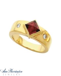 14k Yellow or White Gold 6x6 mm Princess or Square Cut Bezel Ring Setting