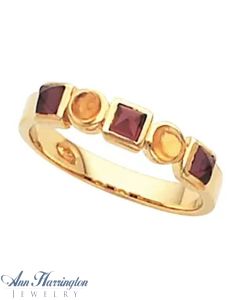 14k Yellow or White Gold Princess or Square Cut Bezel Ring Setting