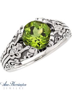 Sterling Silver 8 mm Round Vintage Syle Ring Setting