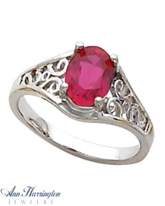 14k White or Yellow Gold 5x3, 6x4, 7x5, 8x6, 9x7, 10x8, 12x10, 14x10 and 16x12 Oval Filigree Ring Setting