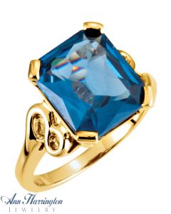 14k Yellow or White Gold 6x4, 7x5, 8x6, 9x7, 10x8, 11x9, 12x10 and 14x10 mm Emerald Ring Setting, G257