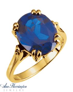 14k Yellow or White Gold 7x5, 9x7, 10x8, 11x9, 12x10, 20x15 mm Oval Ring Setting, G258