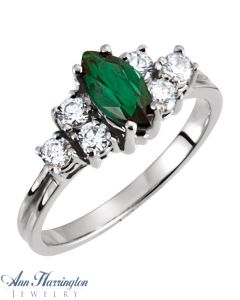 14k Yellow or White Gold 8x4, 10x5 and 12x6 mm Marquise Ring Setting