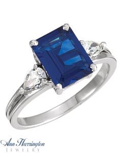 14k White or Yellow Gold 6x4 7x5 8x6 9x7 mm Emerald Ring Setting