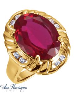 14k Yellow or White Gold 9x7, 10x8, 11x9, 12x10, 14x12, 16x12, 18x13 and 20x15 mm Oval Ring Setting