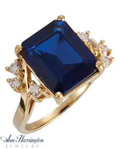 14k Yellow or White Gold 6x4 8x6 9x7 12x10 mm Emerald Ring Setting