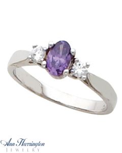 14k White or Yellow Gold 6x4 mm Oval Ring Setting, G478